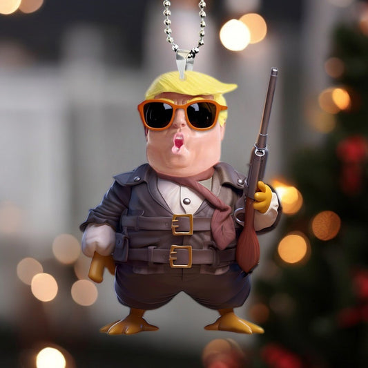 Quirky and Patriotic: "Trump Hunter" Collectible Ornament