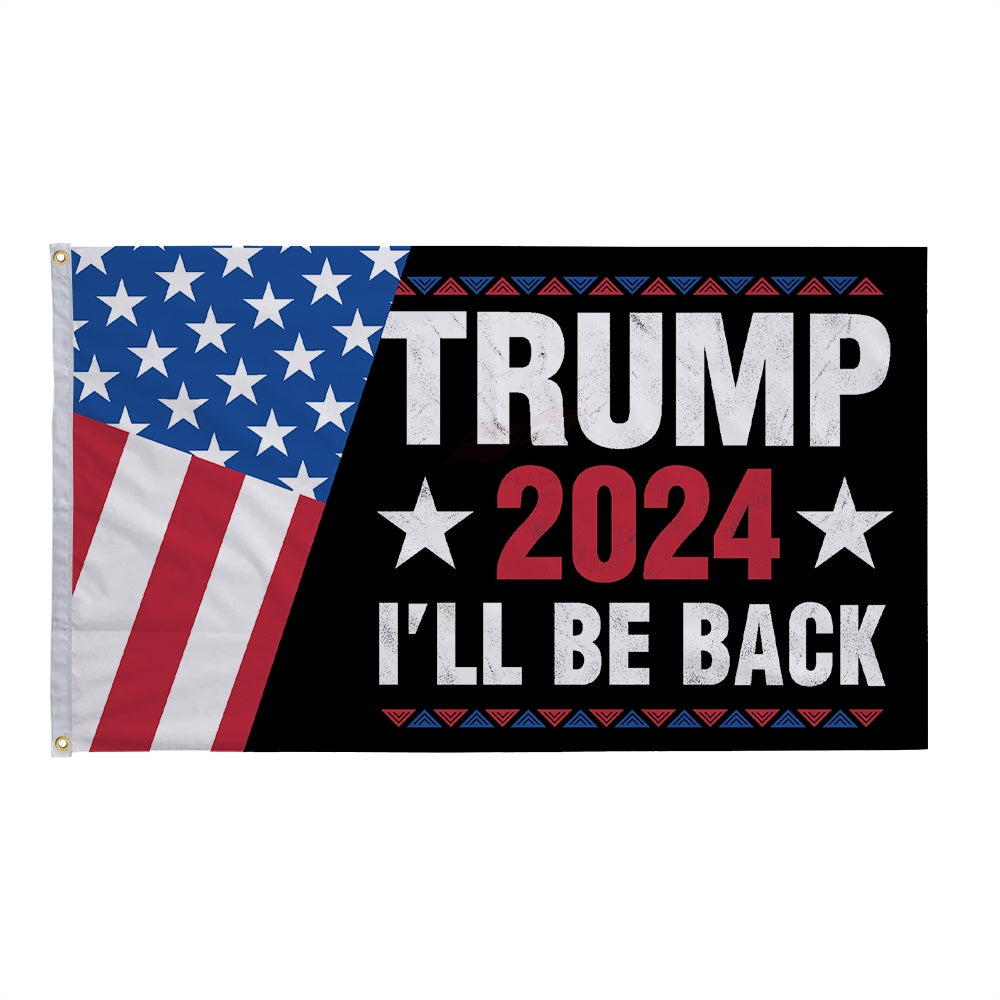 Trump 2024 Campaign Flag - "No More Bullsh*t"