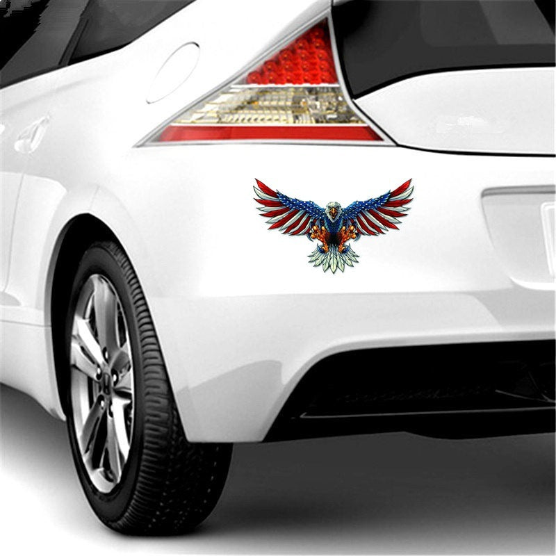 Patriotic American Eagle Reflective Car Sticker