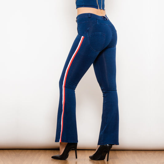 Step Up Your Style with Patriotic Flare Jeans with built in slimming!