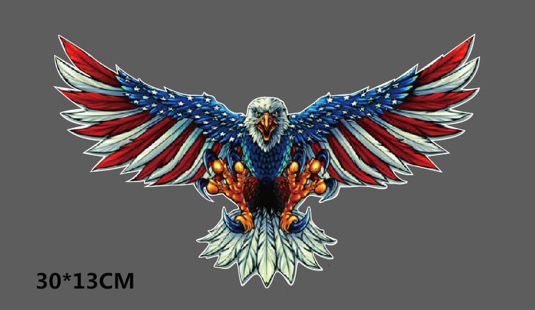 Patriotic American Eagle Reflective Car Sticker